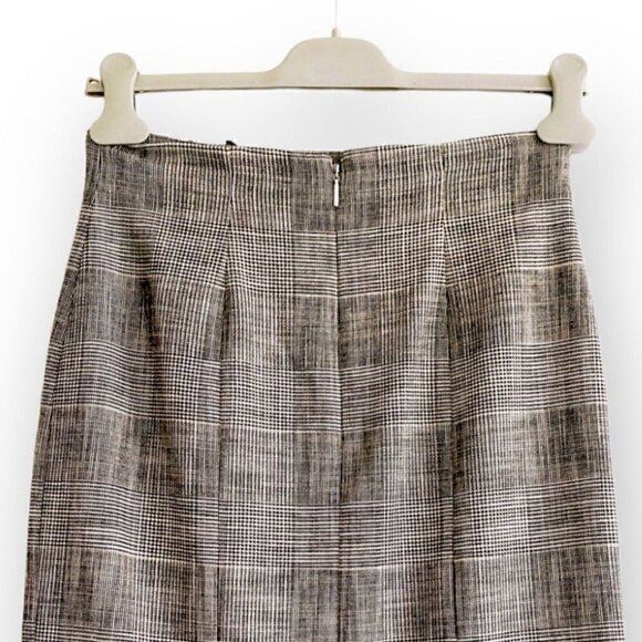 NWT Rebecca Tayler Black and Whie Glen Plaid Ruffle Skirt, size 0 - Picture 8 of 16